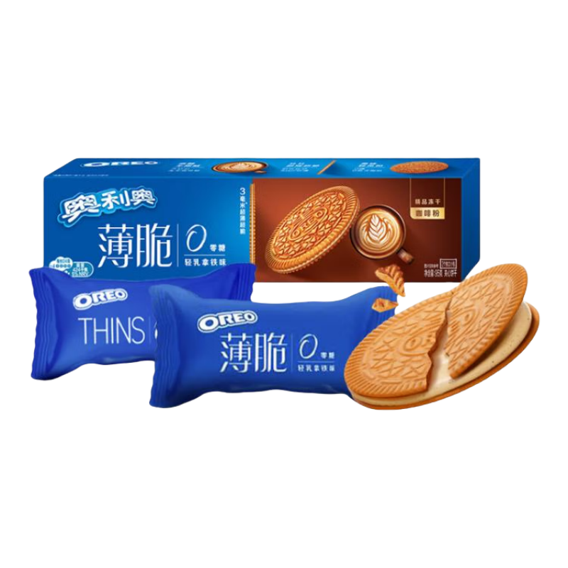 Oreo dünn Crisp Sandwich Kekse Kaffee Geschmack 95g