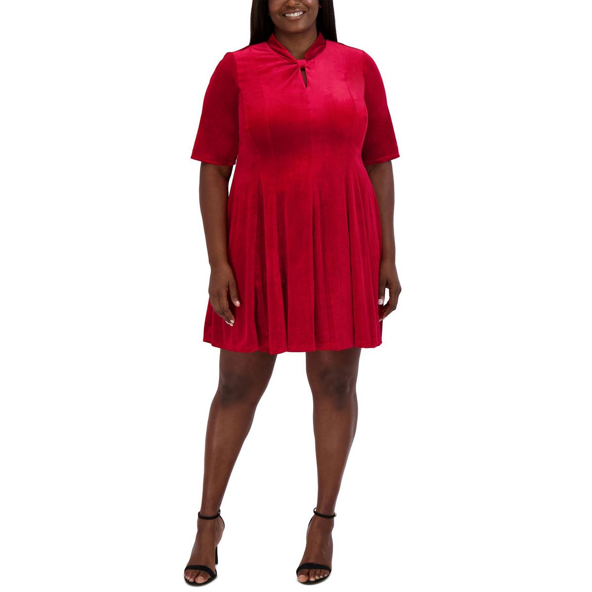 Fit & Flare Kleid aus Baumwollgemisch