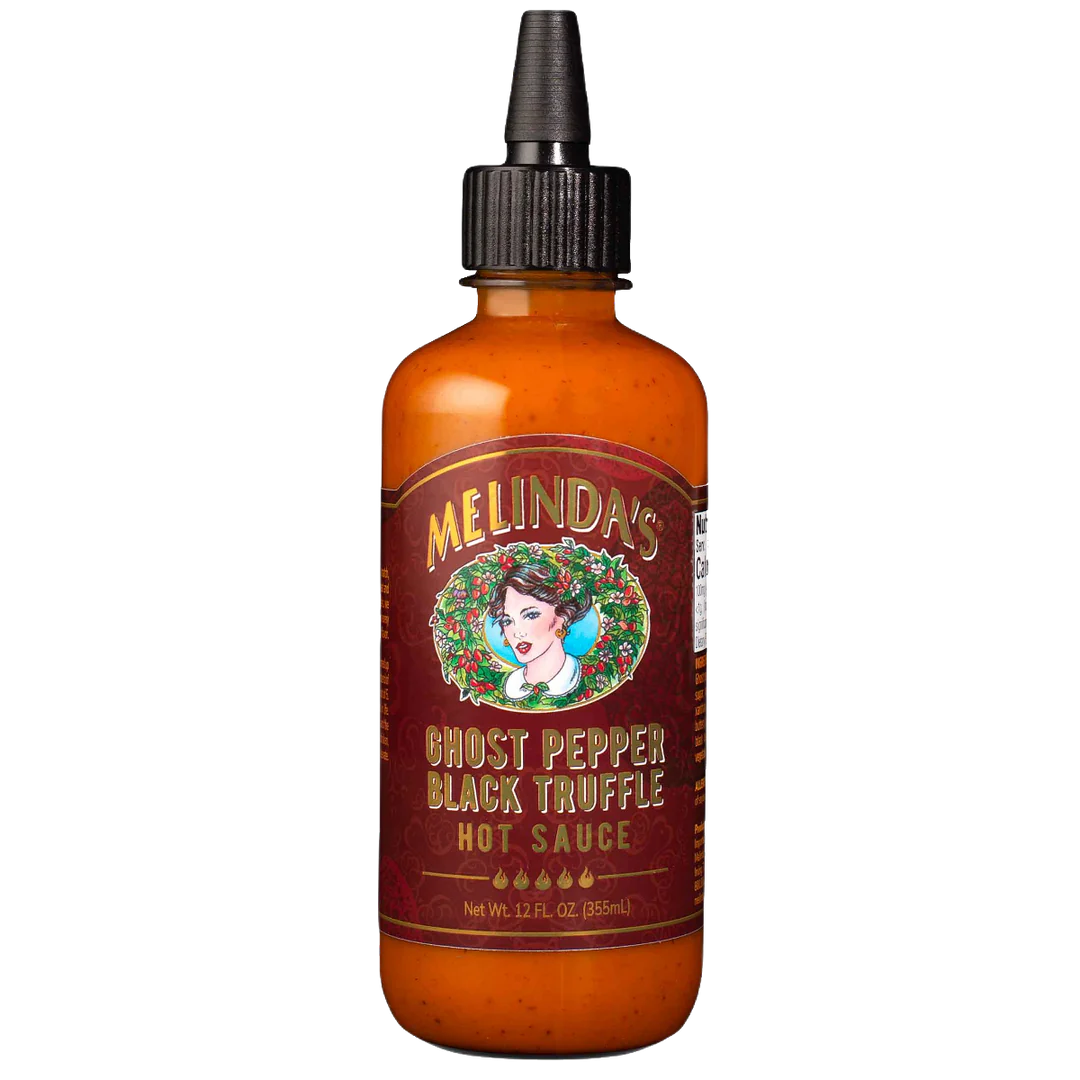 Melinda Geist Pfeffer schwarz Trüffel Chilisauce 12oz