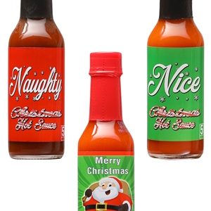 Naughty and Nice! Merry Christmas scharfe Sauce Geschenk-Set