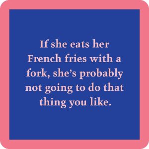Getränke auf mir Untersetzer – Pommes frites