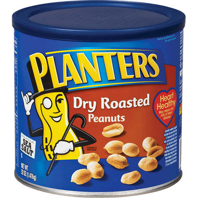 Planters Trockene geröstete Erdnüsse mit Meersalz, 52 oz