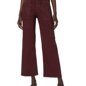 HUDSON Jeans Rosie Coated Bordeaux Wide Leg Jeans