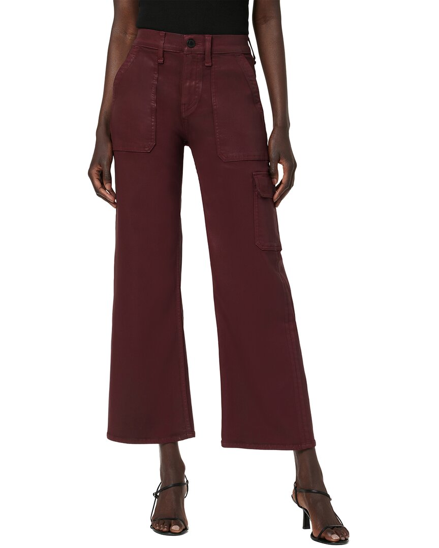 HUDSON Jeans Rosie Beschichtet Bordeaux Weites Bein Jeans