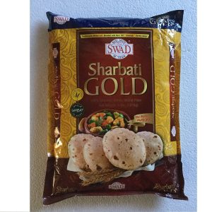 Swad Gold 100% Sharbati Vollkornmehl für die perfekte flauschige Roti, 4Lbs