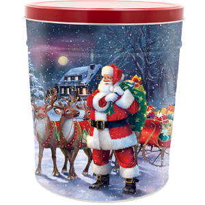 6.5 Gal Santa's Rentier Popcorn Blechdose