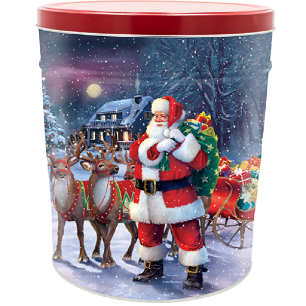 6.5 Gal Santa's Rentier Popcorn Blechdose