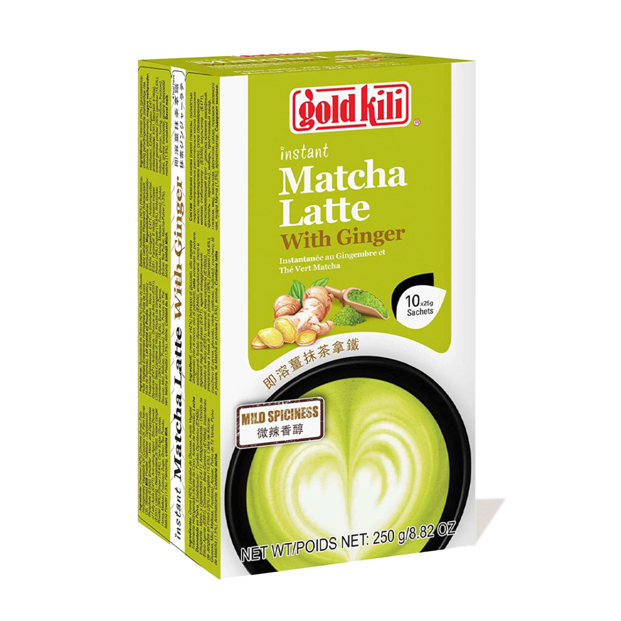Gold Kili Drink Mischung: Matcha Ingwer Latte