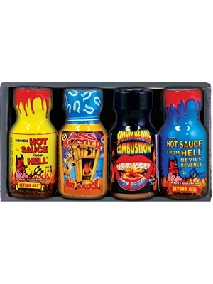 Xtreme-Hitze-Mini-Flasche Chilisauce vier Packung, 4/.75oz