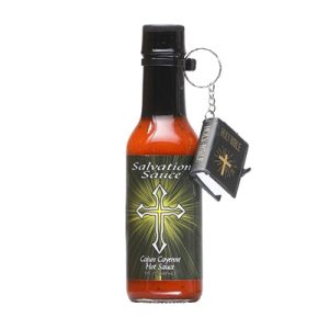 scharfe Sauce Heilsauce Cajun Cayenne mit Mini-Bibel Schlüsselanhänger Hitze 4
