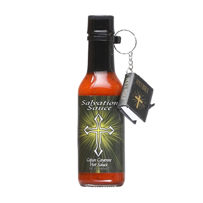 Chilisauce Rettung Sauce Cajun Cayenne mit Mini Bibel Schlüsselanhänger Hitze 4