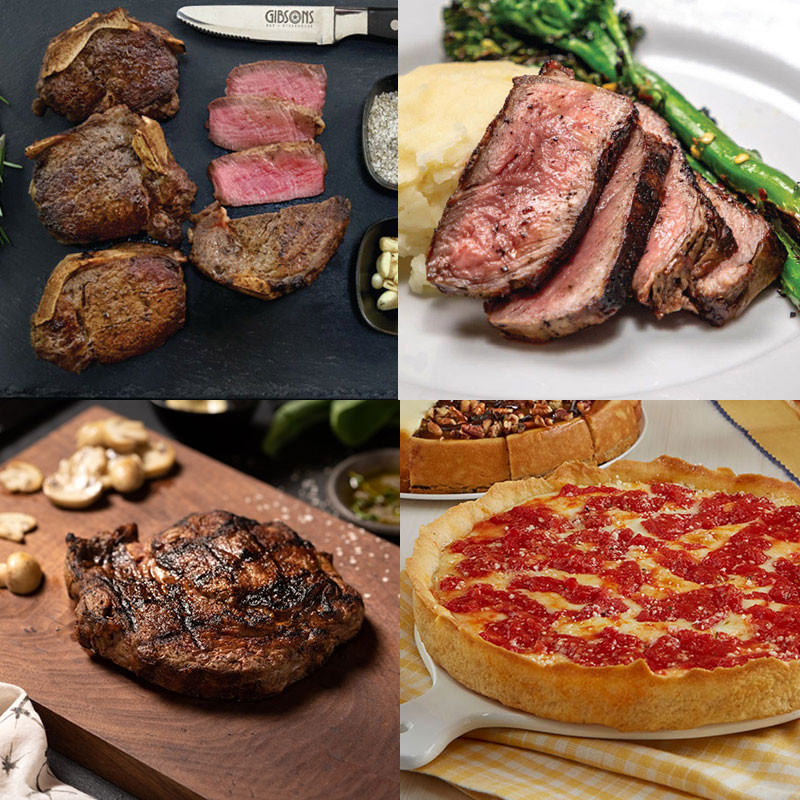 Gibsons GGA Butcher Box und 2 Lou's Pizzas