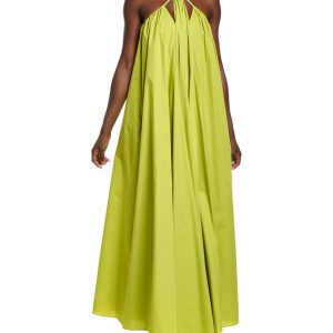 Oscar de la Renta Trapez-Neckholder-Maxikleid