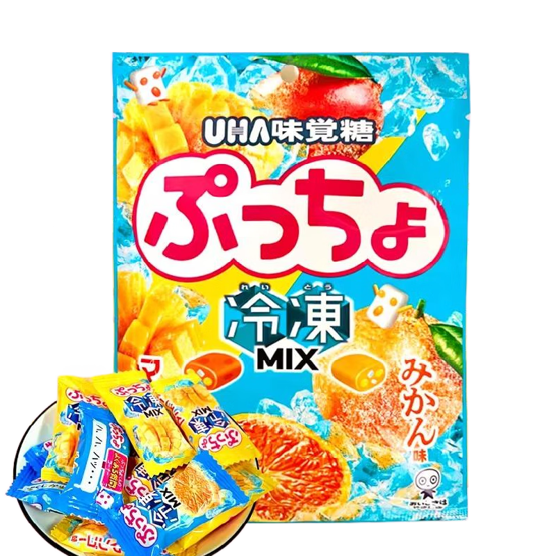 UHA Puchao Mango & Orange weich zum Kauen Gummy Süßigkeiten 80g