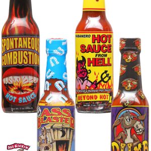Ass Kickin Extreme Variety scharfe Saucen Packung, 4/ . – 5oz