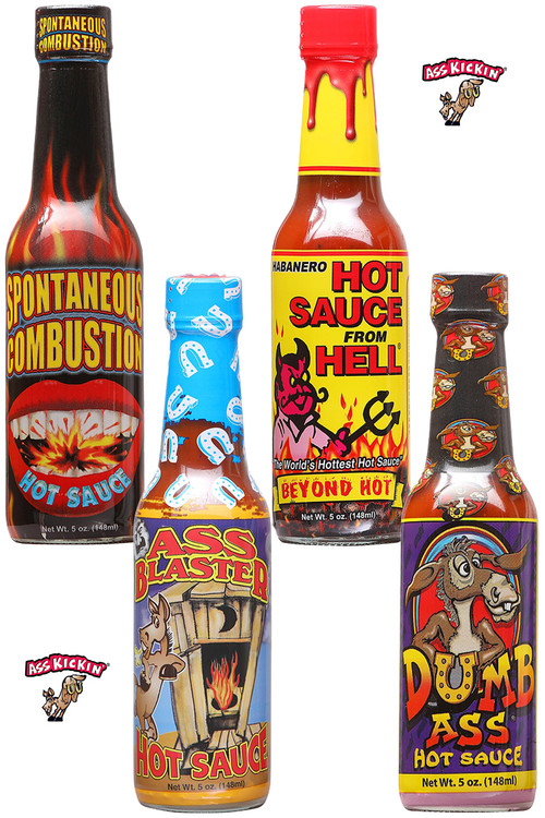 Ass Kickin Extreme Vielfalt Chilisaucen Packung, 4/5oz