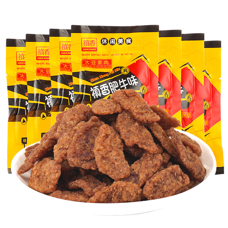 Zhen Xiang Rindfleisch-aromatisiert getrocknete Tofu Snacks 10 Packung 180g