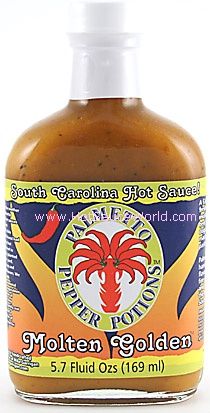 Palmetto Pfeffertränke Geschmolzene goldene Chilisauce, 5,7 oz