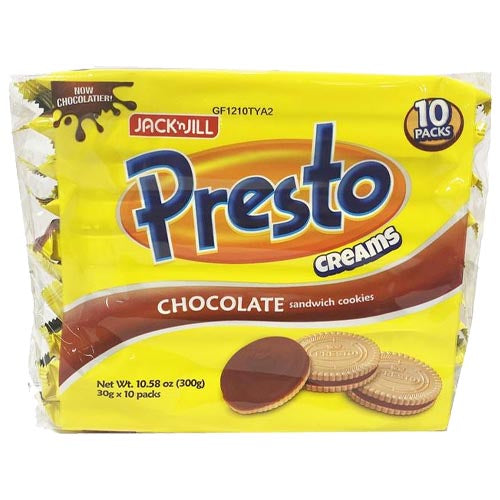 Jack ’n Jill – Presto Cremes – Schokoladen-Sandwich-Kekse – 10 Packungen – 300 G