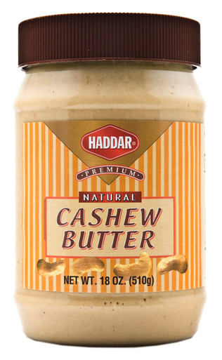 Haddar Premium natürliche Cashewnussbutter, 18 oz