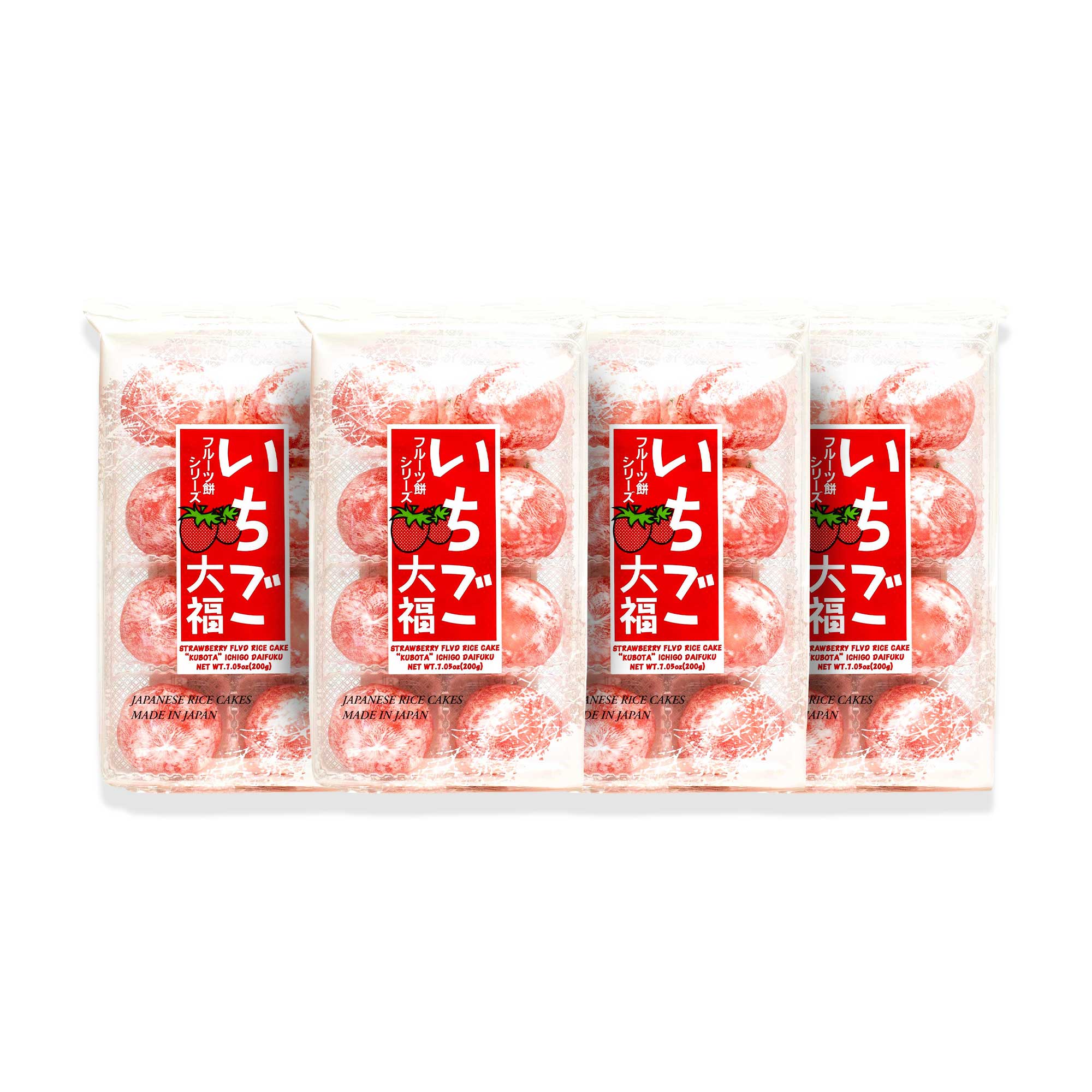 Kubota Daifuku Mochi: Erdbeere (4er Packung)