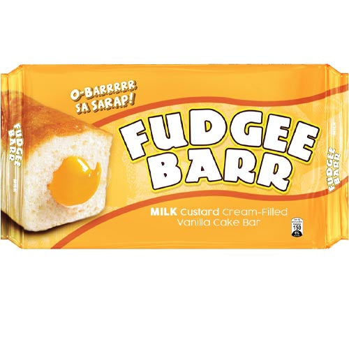 Rebisco – Fudgee Bar – Milch Custard Creme Gefüllter Vanille-Kuchenriegel – 10er Packung – 42 G