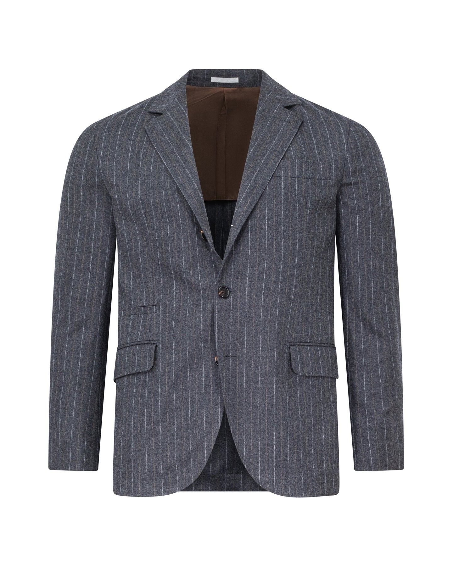 Brunello Cucinelli Neu Anthrazit Grau Pin Streifen Wolle Sport Mantel Blazer