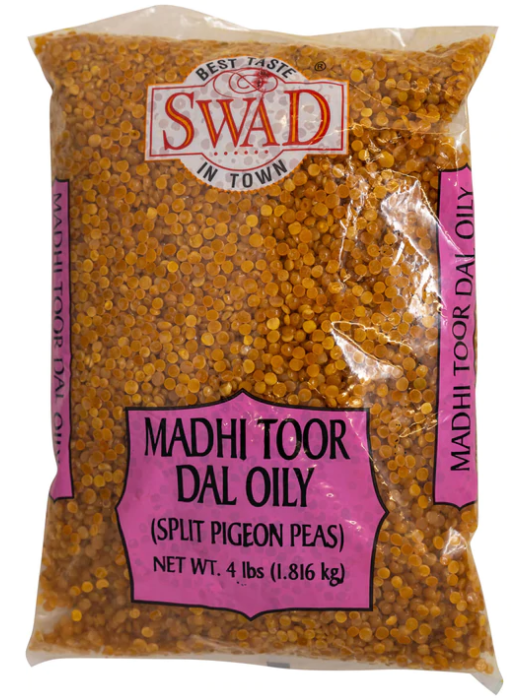 Swad Madhi Toor Dal Oily (Split Pigeon Erbsen) 4 lbs