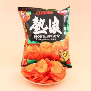 Calbee Kartoffelchips – heiß & würzig