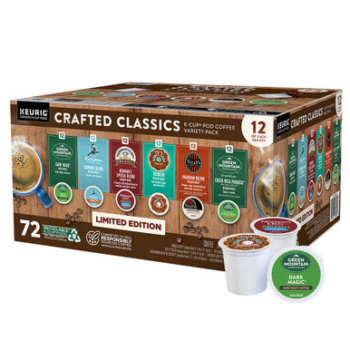 Keurig K-Cup Pods Crafted Classics Kollektion Sortiment Packung, 72 ct