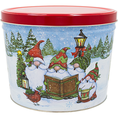 2 Gal Festliche Gnome Popcorn Zinn