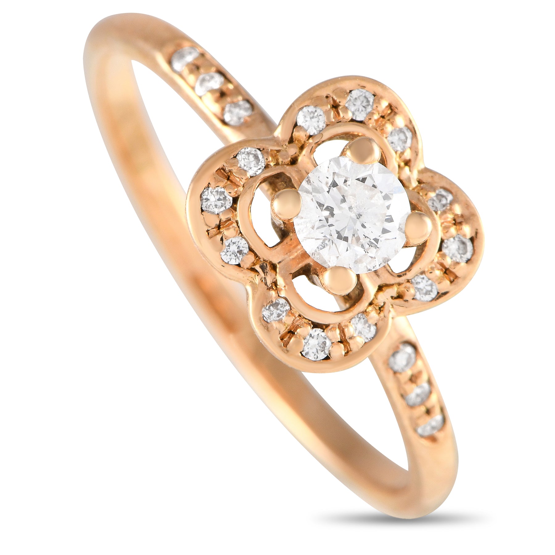 Mauboussin 18 Karat Roségold Diamant Quatrefoil Ring MB35 -051524