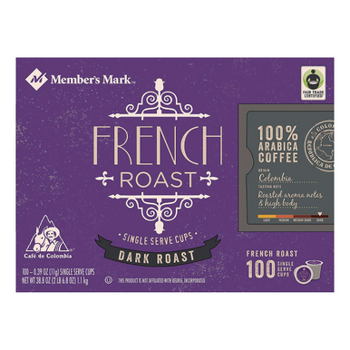 Member's Mark French Roast Kaffee Einzelportion K-Cup Kaffeepads, 100 ct
