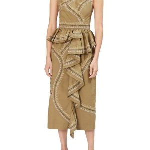 Sylvan-Kleid in Oliv