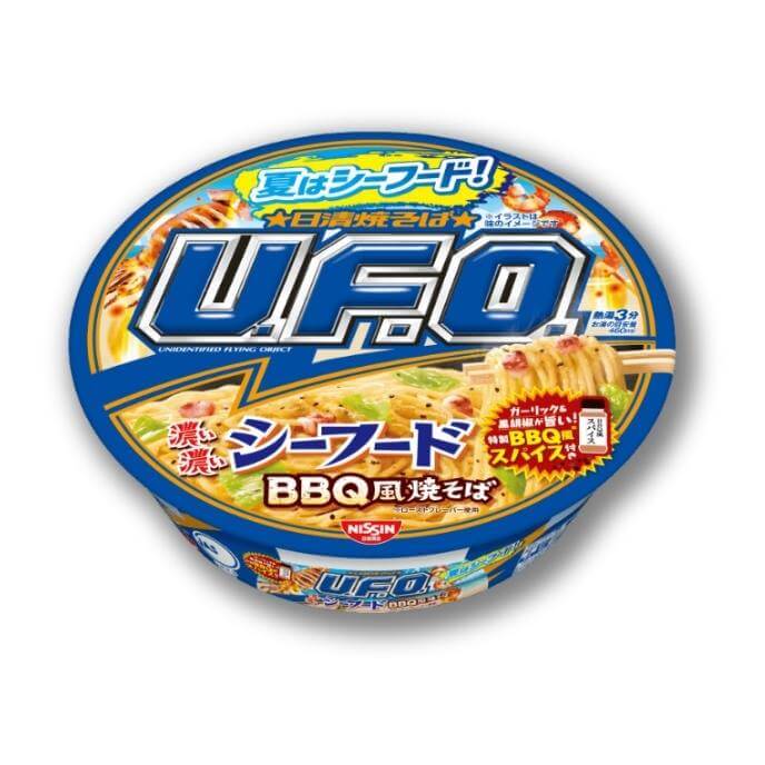 Nissin Yakisoba U.F.O. Rich Seafood BBQ Geschmack