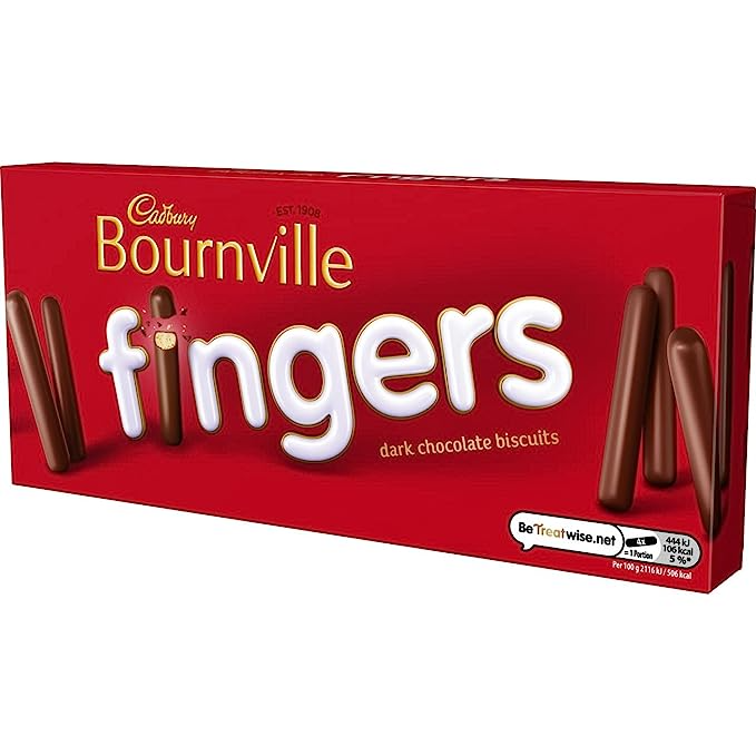Cadbury Bournville Fingers dunkle Schokolade Kekse