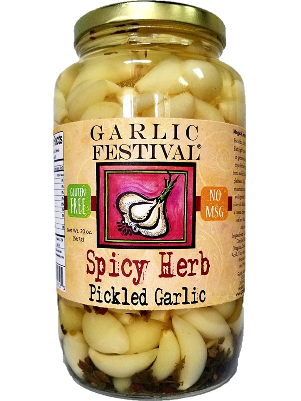 Eingelegter Knoblauch würzige Kräuter Knoblauch Festival 32