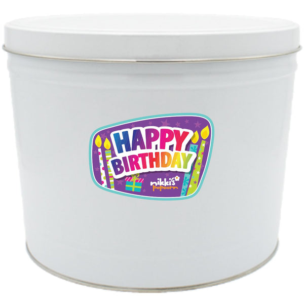 2 Gal Happy Birthday Popcorn Zinn