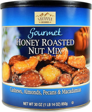 Savanna Orchards Gourmet Honig geröstete Nuss Mischung mit Macadamia, 30 Unzen (2 Packung)