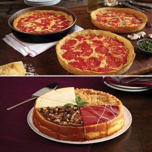 1 Eli's Sampler Käsekuchen & 3 Lou's Pizzas