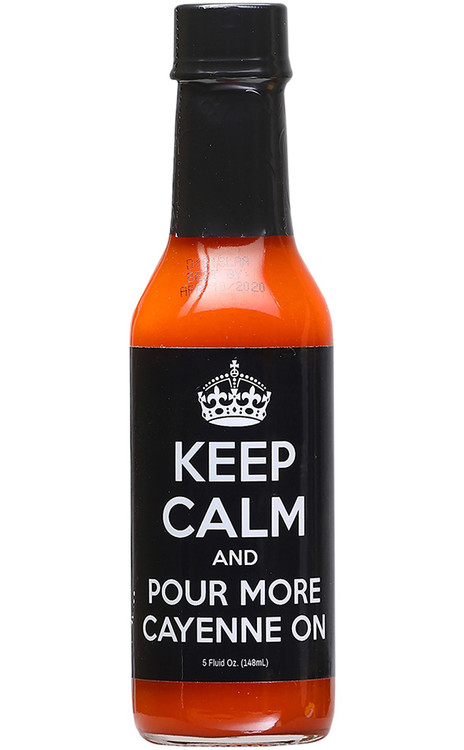Bleiben Sie ruhig und gießen Sie mehr Cayenne auf Chilisauce, 5oz