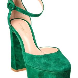 Gianvito Rossi Holly D’Orsay 70 Plateaupumps aus Wildleder