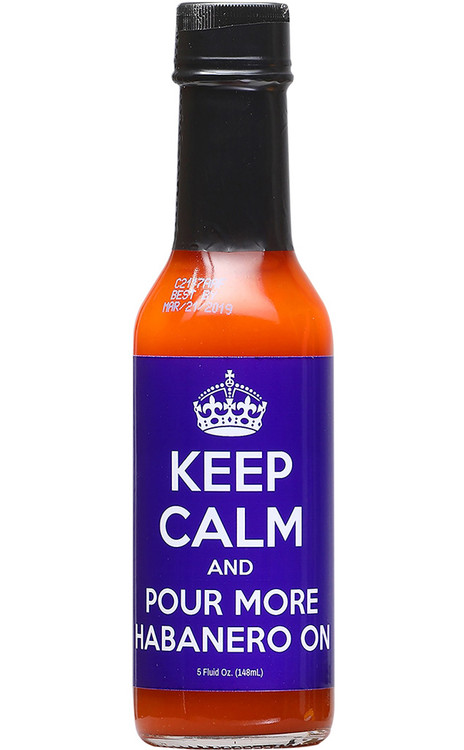 Bleiben Sie ruhig und gießen Sie mehr Habanero auf Chilisauce, 5oz