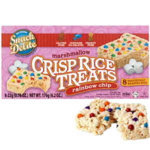Snack Delite Marshmallow Crisp Reisgerichte, Regenbogenchip, glutenfrei, individuell verpackte Riegel, 8 Zähler