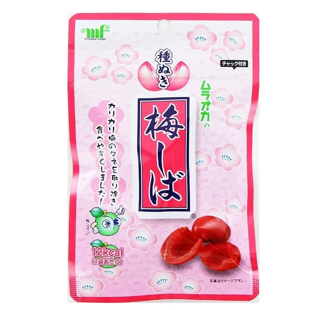 Muraoka, Umeshiba, Rote Karikari Ume, Eingelegte eingelegte Ume Pflaume, Knusprig, 30g