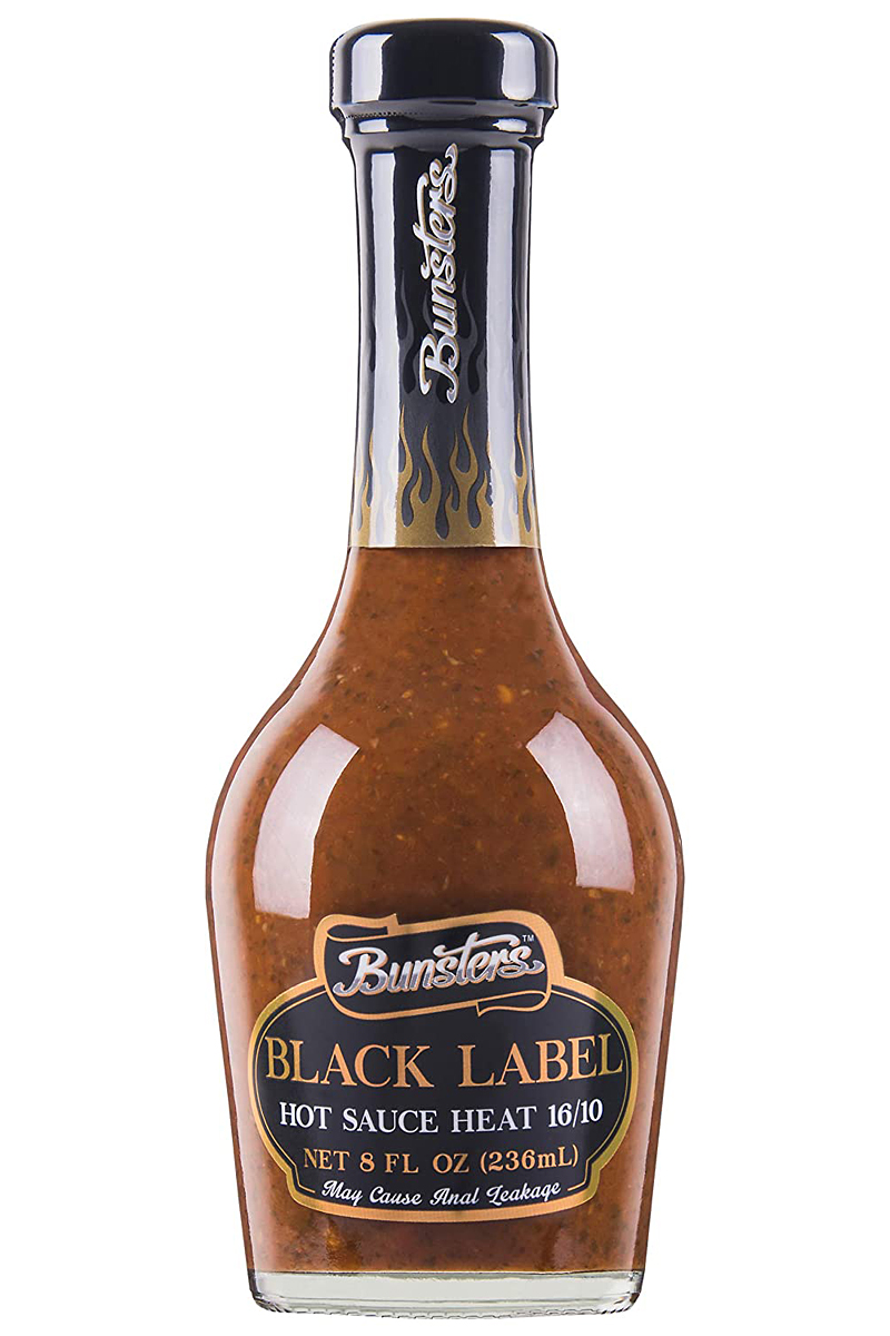 Bunsters Schwarz Label 16/10 Hitze Chilisauce