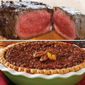 2 Wildfire 8-oz. Filets & Pekannuss Kuchen