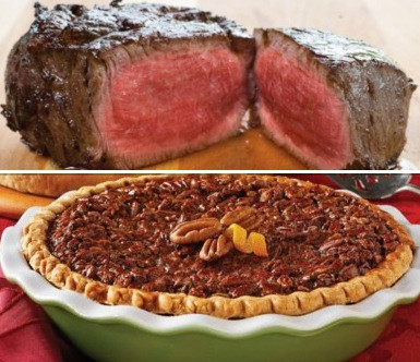 2 Wildfire 8-oz. Filets & Pekannuss Kuchen