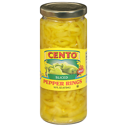 Cento geschnittene Pfefferringe