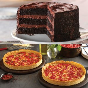 Lezza Schokoladenkuchen & 2 Lou-Pizzas